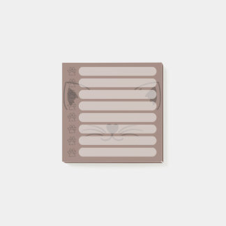 愛らしい猫パーソナライズされたのポストイットのノート ポストイット