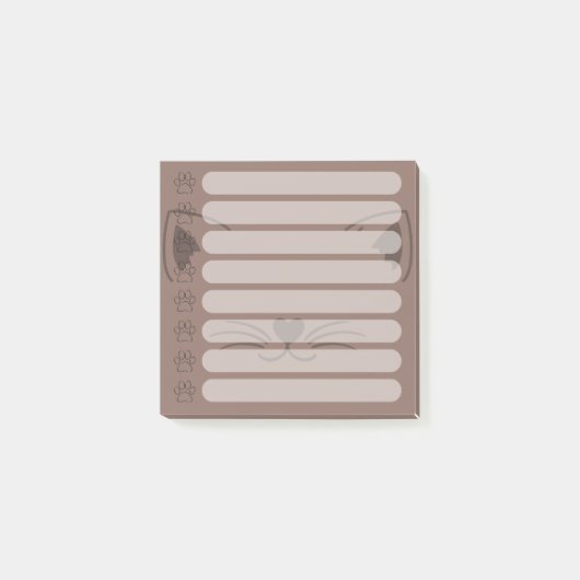 愛らしい猫パーソナライズされたのポストイットのノート ポストイット (正面)