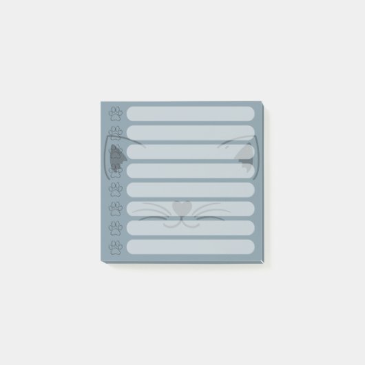 愛らしい猫パーソナライズされたのポストイットのノート ポストイット (正面)