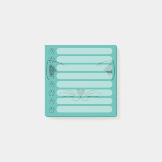 愛らしい猫パーソナライズされたのポストイットのノート ポストイット (正面)