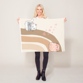 愛らしい猫ファリンフリースブランケット フリースブランケット