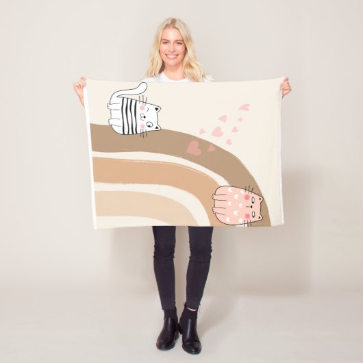 愛らしい猫ファリンフリースブランケット フリースブランケット (インサイチュ)