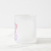 愛らしい猫プリント – 朝のビールにぴったりの！ フロストグラスマグカップ (中央)