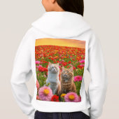 愛らしい猫プリントTシャツ子供へ-おもしろい&スタイリス (裏面)