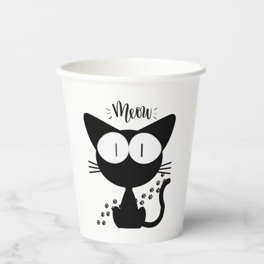 愛らしい猫好き。 紙コップ (正面)