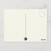 愛らしい猫水彩イラストレーション ポストカード (裏面)