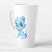 愛らしい猫漫画 カフェラテマグ (左アングル)