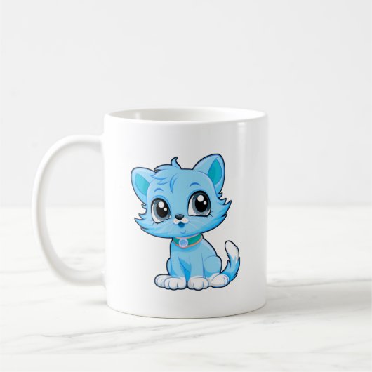 愛らしい猫漫画 コーヒーマグカップ (左)