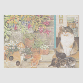 愛らしい猫絵を描ティッシュペーパー 薄葉紙