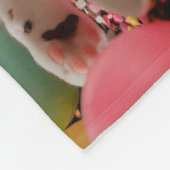 愛らしい猫誕生祝いデザイン フリースブランケット (角)