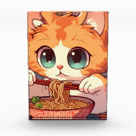 愛らしい猫食べラーメン フォトブロック