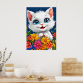 愛らしい猫 ポスター (キッチン)