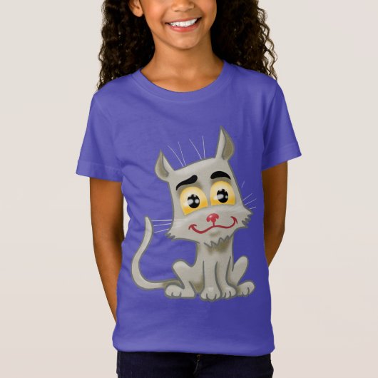 愛らしい猫 Tシャツ (正面)