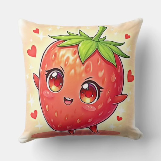 愛らしい甘いちご至福 クッション (裏面)