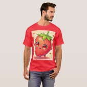 愛らしい甘いちご至福 Tシャツ (正面フル)