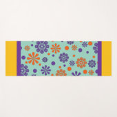 愛らしい甘い花とバラ柄 ヨガマット (正面(横))