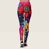 愛らしい甘い花とバラ レギンス (裏面)