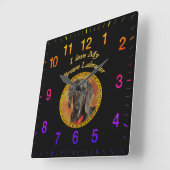 愛らしい甘い茶色のラブラドール犬の子犬 スクエア壁時計 (傾斜)