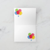 愛らしい生き物の誕生日願い カード (内部)