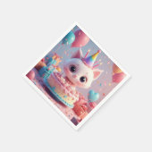 愛らしい生祝活猫の誕生会 スタンダードカクテルナプキン (角)