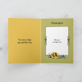 愛らしい甥のラディバグの特別少年イエローグリーン カード (内部)