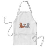 愛らしい男女のウォラス スタンダードエプロン (正面)