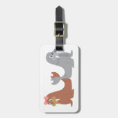 愛らしい男女のウォラス ラゲッジタグ (正面縦)