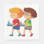 愛らしい男運の子のお盆 スタンダードランチョンナプキン (正面)