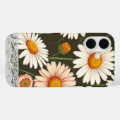 愛らしい白いレースのデイジーのアート背景 Case-Mate iPhoneケース (裏面 (横))