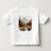 愛らしい白い水の色が待ち遠しい トドラーTシャツ (裏面)