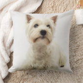 愛らしい白い西ハイランドテリア クッション (ブランケット)