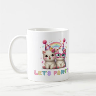愛らしい白い赤ちゃん動物のコーヒーマグ コーヒーマグカップ