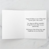 愛らしい白ベビーの一角花 カード (内部)