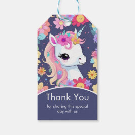 愛らしい白ベビーの一角花 ギフトタグ