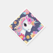 愛らしい白ベビーの一角花 スタンダードカクテルナプキン (角)