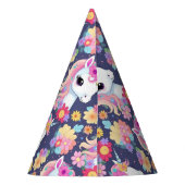 愛らしい白ベビーの一角花 パーティーハット (裏面)