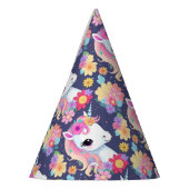 愛らしい白ベビーの一角花 パーティーハット (左)