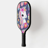 愛らしい白ベビーの一角花 ピックルボールラケット (左)