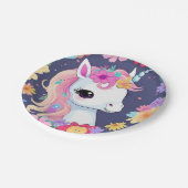 愛らしい白ベビーの一角花 ペーパープレート (アングル)