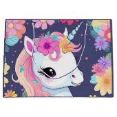 愛らしい白ベビーの一角花 ラージペーパーバッグ (正面)