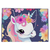 愛らしい白ベビーの一角花 ラージペーパーバッグ (裏面)