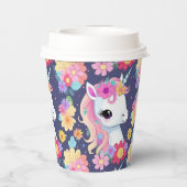 愛らしい白ベビーの一角花 紙コップ (裏面)