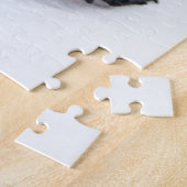 愛らしい白黒のブルドッグの子犬の写真 ジグソーパズル (側面)