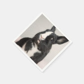 愛らしい白黒バニーウサギ スタンダードカクテルナプキン (角)