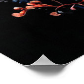 愛らしい白黒ポメラニア犬子犬 ポスター (角)