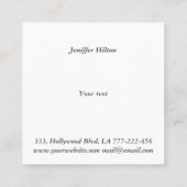 愛らしい白黒水玉模様赤い唇 スクエア名刺 (裏面)