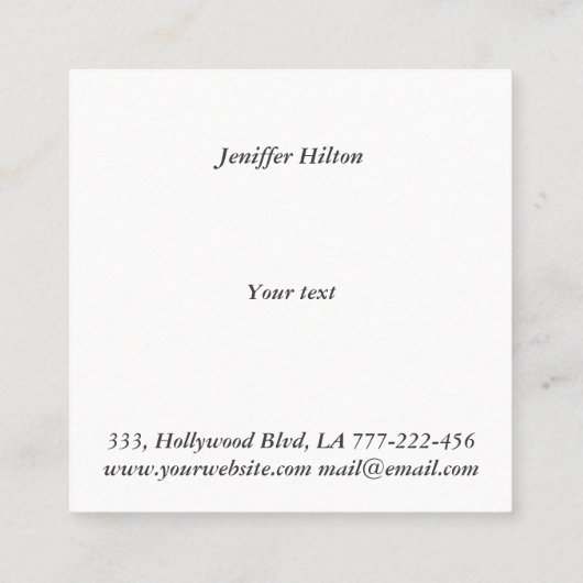 愛らしい白黒水玉模様赤い唇 スクエア名刺 (裏面)