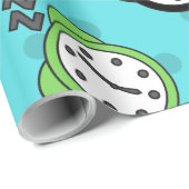 愛らしい目覚まし時計の青パターンパーティー ラッピングペーパー (ロールコーナー)