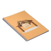 愛らしい眠い勉強するナマケモノ ノートブック (右側)