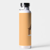 愛らしい眠い勉強怠 ウォーターボトル (右面)